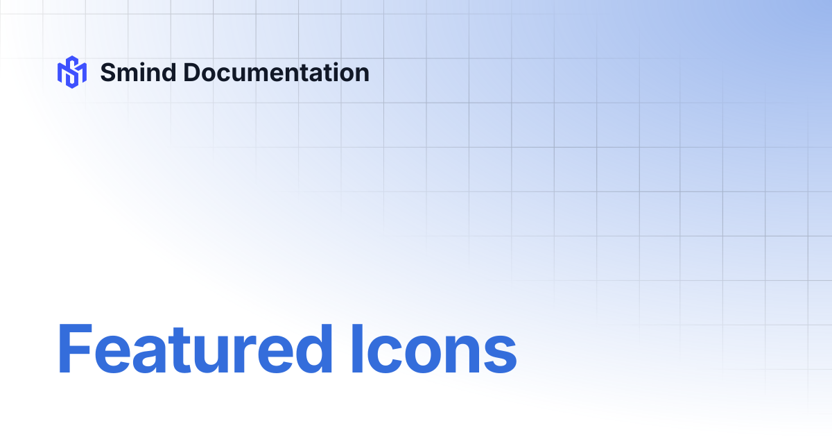 Featured Icons | Smind Documentation