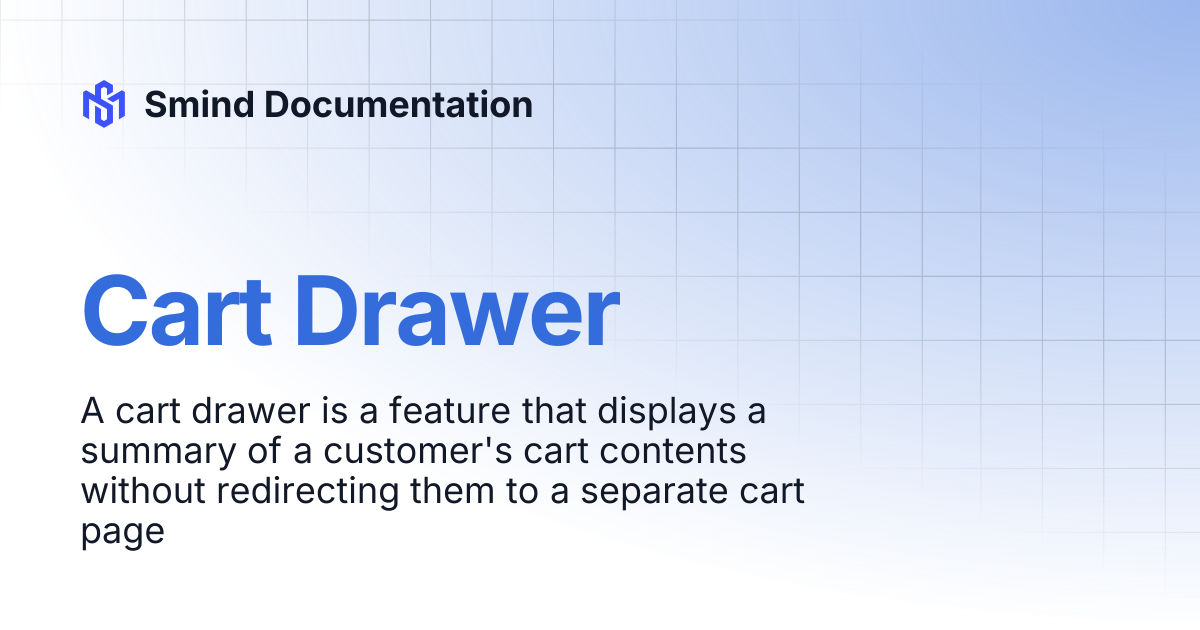 Cart Drawer | Smind Documentation