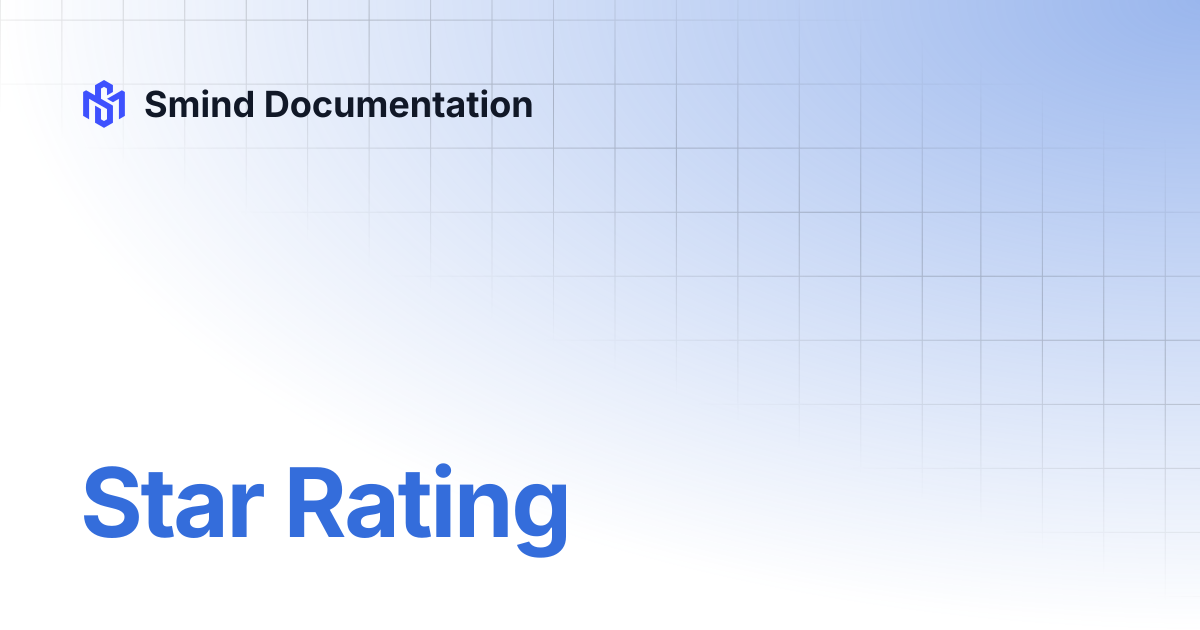 Star Rating | Smind Documentation
